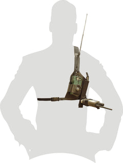 Räckviddssele med fäste för vikbar GPS-Hållare SVART / HÖGERSKYTT