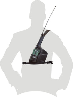 Räckviddssele med fäste för vikbar GPS-Hållare SVART / HÖGERSKYTT