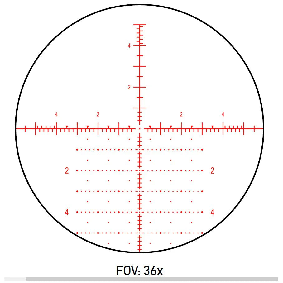 Theos 6-36x56 FFP APR-2D MRAD Belyst Långhålls Sikte