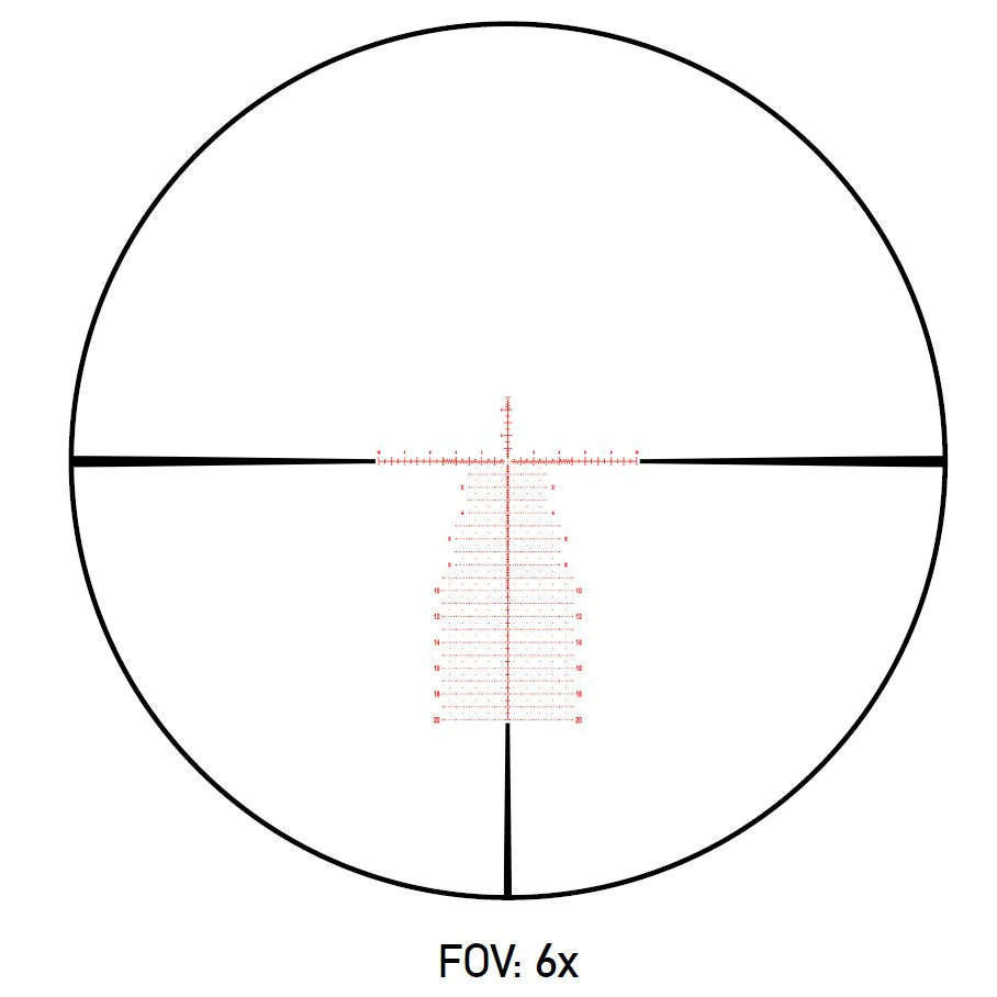 Theos 6-36x56 FFP APR-2D MRAD Belyst Långhålls Sikte