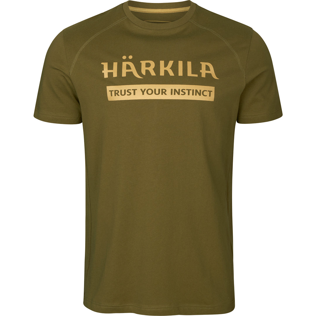 Logo t-shirt 2-pack ANTIQUE SAND/DARK OLIVE / 3XL