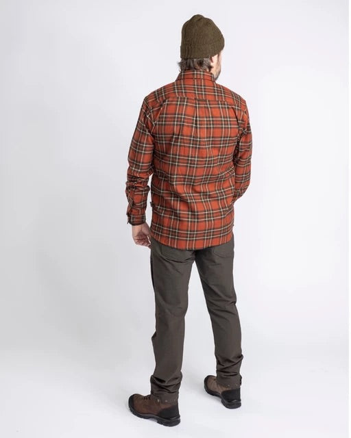 Skjorta Prestwick Exclusive D.TERRACOTTA/D.GREEN / S