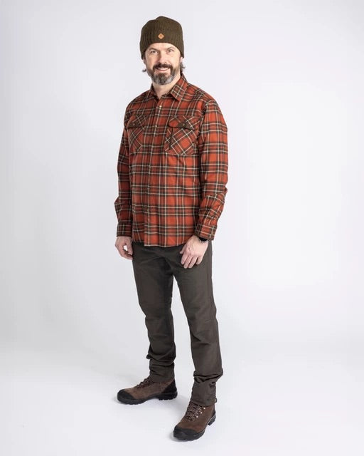 Skjorta Prestwick Exclusive D.TERRACOTTA/D.GREEN / 5XL