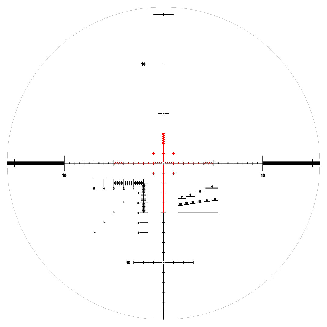 K328i 3,5-28x50 FFP MIL SVART / 36 MM / CW / MSR2 / WIND L