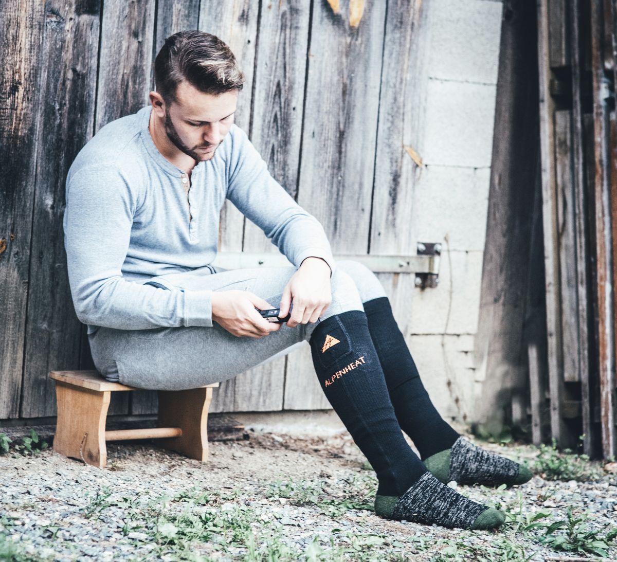 Värmesockar Appstyrda Ull Med Li-ion Batteri