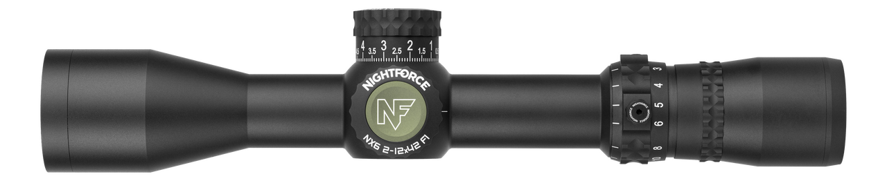 NX6 2-12x42 F1 FFP MIL Belyst Kikarsikte
