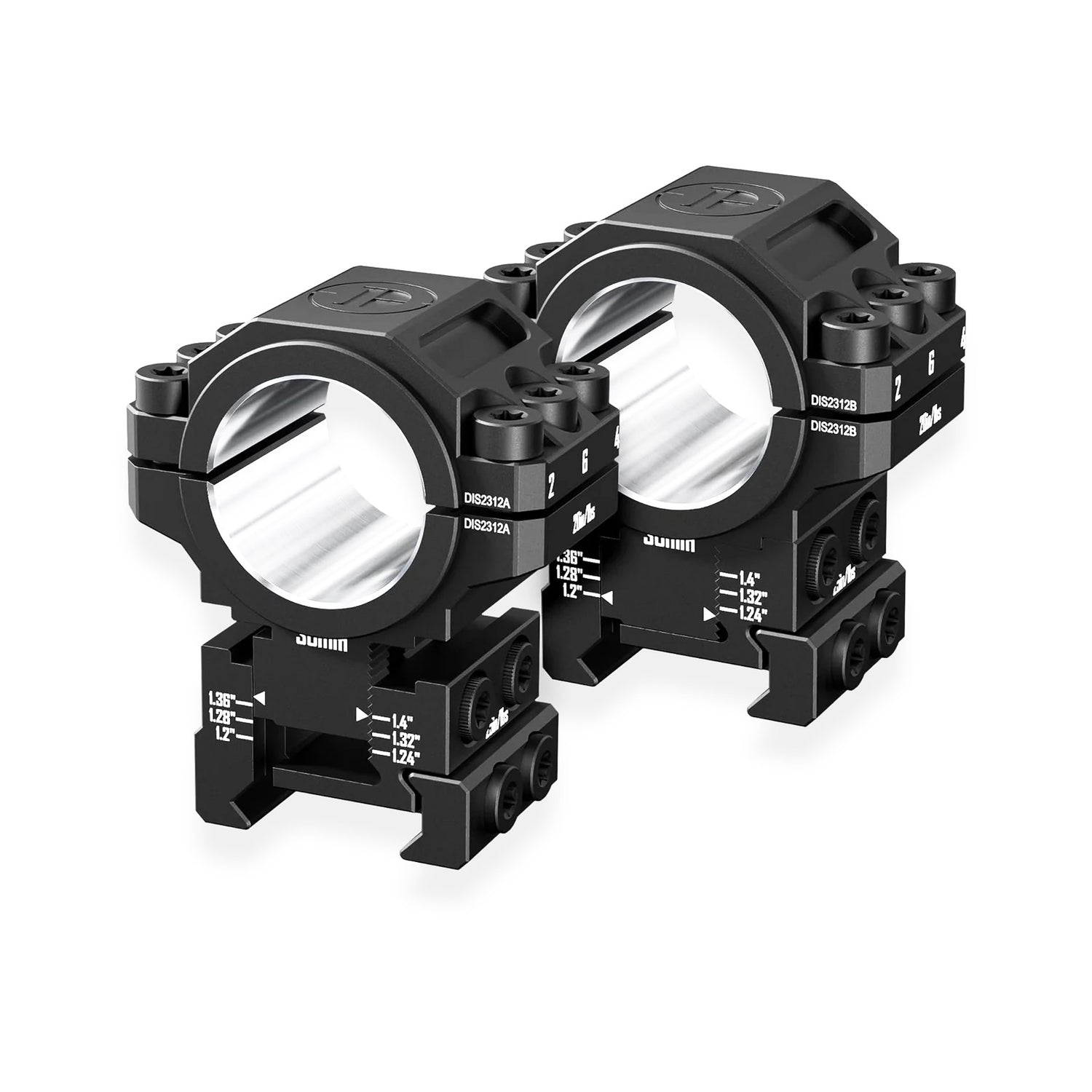 Justerbara Picatinnyringar, 30,40-35,56 mm